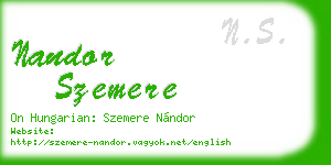 nandor szemere business card